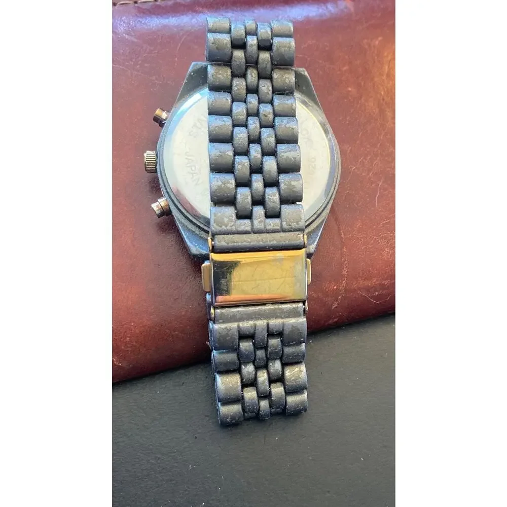 Women's 40mm Charming Charlie Watch, Gun Metal Tone with Gold Tone Acents